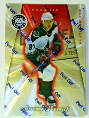 #65 Jeremy Roenick 1997-98 Pinnacle Totally Certified Platinum RED /6199 Coyotes - Image 1 of 2