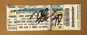 2005 VANS WARPED TOUR CHARLOTTE NC CONCERT TICKET STUB FALL OUT BOY MXPX - Picture 1 of 3