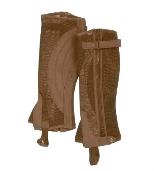 Tough-1 Half Chaps Adult Breathable Mesh Contour M Black 63-60