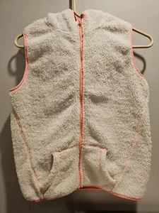 SO Girls• White & Pink • Hooded Faux Fur Vest 16 • Small - Picture 1 of 3