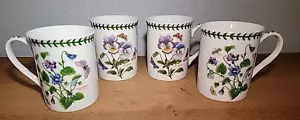 Botanic Garden Portmerion 4er Set Tassen, 2 Sweet Violet & 2 Stiefmütterchen - Bild 1 von 8