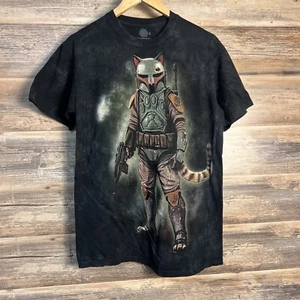 The Mountain Purr-Fect Bounty Hunter Star Wars T-Shirt Size Medium Black NWOT - Picture 1 of 4