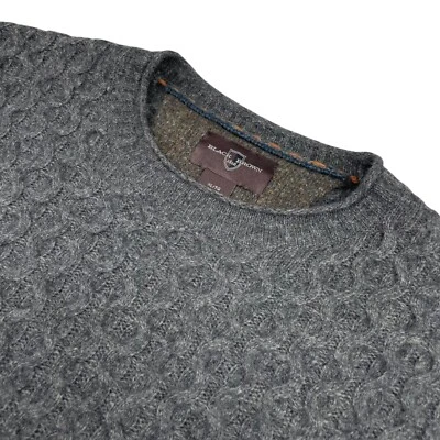 Suéter Pescador Punto Grueso Mezcla Lana Hombre Negro Marrón 1826 Gris • XL Foto 1 de 4