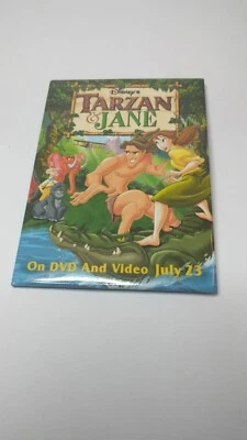 Película Disney Tarzán y Jane 2002 3 1/2" botón pinback publicidad promocional Foto 1 de 2