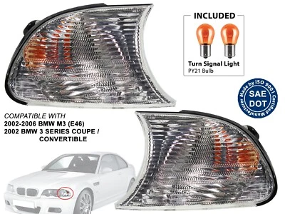 Par de luces intermitentes para estacionamiento BMW Serie 3 M3 E46 2002-2006 conductor pasajero Foto 1 de 4