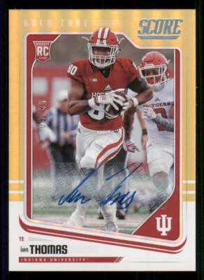 2018 Score Rookie AUTO Gold Zone #338 Ian Thomas /50 - Image 1 of 2