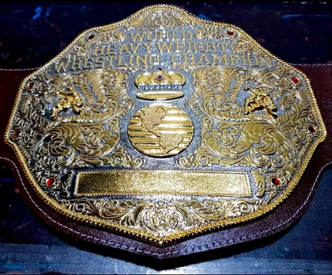 BIG GOLD World Heavyweight Wrestling Championship Replica Belt 4MM Die-Casted Cover