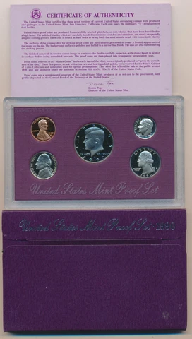 1990 U S MINT PROOF COIN SET Cover