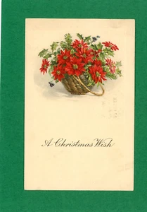 Postal antigua de saludo navideño - Imagen 1 de 2