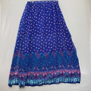 TRUTH NYC maxi skirt, Blue paisley floral Sz M - Picture 1 of 7