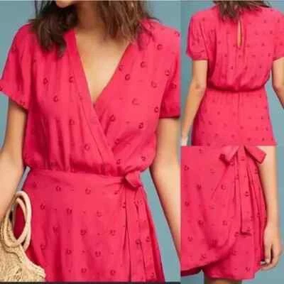 Vestido Anthropologie Corto S Rosa Manga Corta Boho Festival Mono Preppy Foto 1 de 4