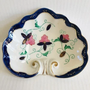 Vtg SHAFFORD JAPAN Porcelain Trinket Dish Hand Painted Vanity Nightstand Dish - Picture 1 of 6