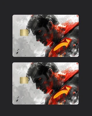 DLNQNT DESIGNS 2 Premium Print Superman 01 Credit Debit Card Vinyl Skins Small Chip