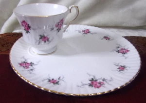 HAMMERSLEY SPODE FINE BONE CHINA Princess House Windsor Rose Snack Plate & Cup - Picture 1 of 14