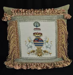Funda de almohada de lana de punto pequeño + punto grueso cojín con aguja cresta europea 22x22 - Imagen 1 de 24