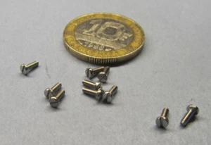 18-8 Stainless Cheese Head Slotted Machine Screw M1.4 x 0.25 x 4 mm L, 10 pcs - Picture 1 of 12