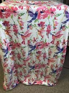 Nicole Miller Home Überwurfdecke Blumenmuster Kolibris Tropical Sherpa 61x50 - Bild 1 von 8