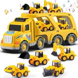 Construction Truck Toys for Boys Girls Age 1 2 3 4 5 6 Years Old,Carrier Tran... - Picture 1 of 7