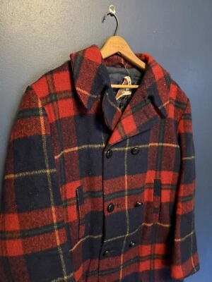 Vintage 70’s Fox Knapp Sportswear Plaid Women’s Trench Coat Size M/L USA Made  - Image 1 of 4