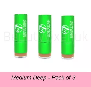 W7 Cover Stick Concealer Anti-Cernes Tea Tree Oil Medium deep X3 PACK OF 3 - Picture 1 of 5
