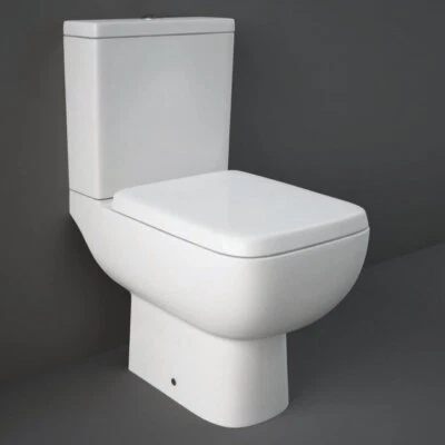 Rak Ceramics Series 600 Close Coupled Toilet Pan Cistern Soft Close Seat White S - Image 1 of 4