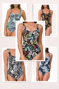 Traje de baño Ocean Pacific de una pieza fino elástico en 4 direcciones floral XS, S, M, L, XL - Imagen 1 de 13