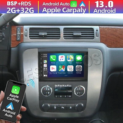 7" Carplay For GMC Yukon XL 1500 2007-2014 Android 13 Car Stereo Radio GPS Navi - Image 1 of 4