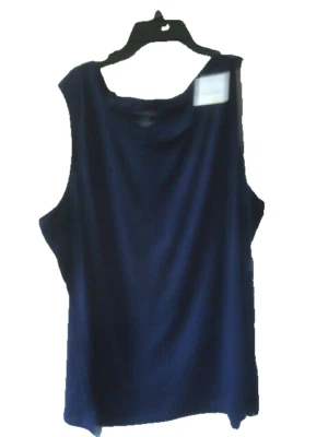 Camiseta sin mangas para dama Plus azul marino talla 3X Coral Bay NUEVA Foto 1 de 2