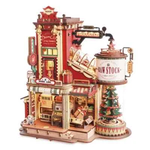 ROKR 3D Wooden Puzzle Music Box Model Kit Christmas Dream Gift Factory Xmas Gift - Picture 1 of 12