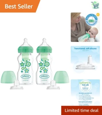 Transition with Ease: Dr. Brown's Wide-Neck Anti-Colic Sippy Starter Kit, 2-Pack - Image 1 of 4