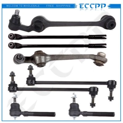 For 1998-2004 Chrysler Intrepid 8pcs Front Lower Control Arms Tie Rods Sway Bars - Image 1 of 4