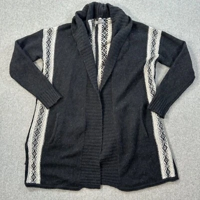 360 Suéter Cárdigan Mujer X-Pequeño Cachemira Gris Rayas Plumero Bolsillo Frontal Abierto Foto 1 de 4