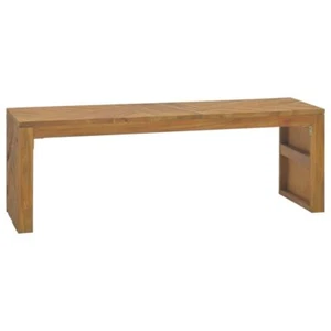 TV Stand Rack Solid Teak Wood 110x60cm Sideboard Lowboard Rustic Style Furniture - Picture 1 of 7