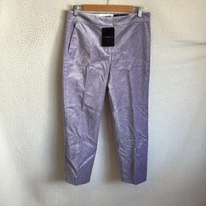 J Crew Kate slim-fit pant in velvet Womens Size 8 Petite Purple - Picture 1 of 11