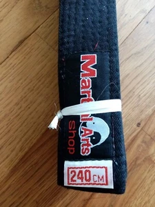 NEU Budo GÜRTEL 240 cm schwarz OBI, Judo, Taekwondo Karate, Jiu Jitsu Kampfsport - Bild 1 von 3