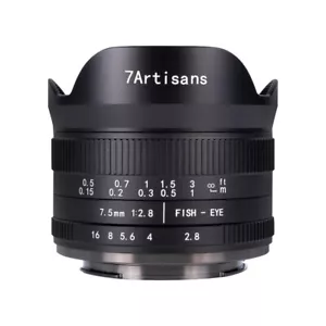 7artisans 7.5mm F2.8 Ver.II Manual Fisheye Lens Sony E A7C A72 A7R3 A1 a6000 A7S - Picture 1 of 7