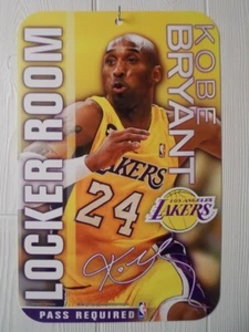 Kobe Bryant Plastic Locker Room Sign 2013 NBA Properties WinCraft USA Rare EUC - Picture 1 of 12