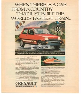 1981 Renault LE CAR Red 2-door VINTAGE Print Ad - Picture 1 of 1