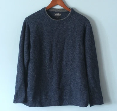 Vintage Woolrich Wool Blend Men Medium Sweater Indigo Blue 90s Y2K Soft Pullover - Image 1 of 4