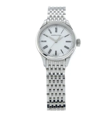 Impresionante reloj pulsera de cuarzo para damas Hamilton Valiant H392510 26 mm acero esfera mop Foto 1 de 4