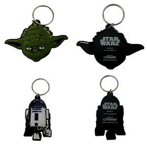 Lucas Film Star Wars Portachiavi in Gomma 3D Yoda e R2-D2 (Set di 2) - Foto 1 di 5