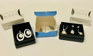 Avon Sterling Silver Earrings New Old Stock Abalone Filigree And Page Swirl Set - Picture 1 of 6