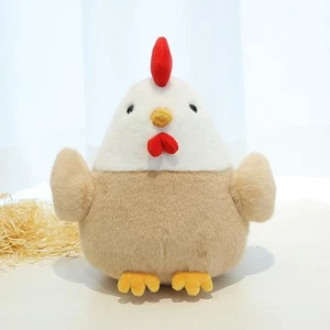 25cm Fluffy Plush Chicken Doll Soft Stuffed Hen Pillow Toy Gift for Girls & Kids - Picture 1 of 24