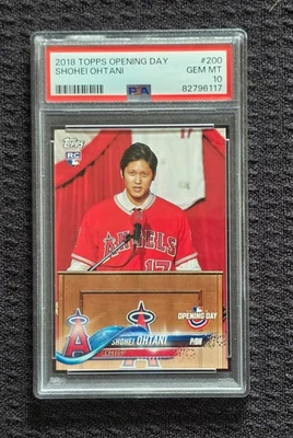 2018 Topps Opening Day #200 Shohei Ohtani Rookie RC PSA 10 82796117 - Image 1 of 2