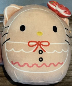 Squishmallow Kellytoy Sanrio Hello Kitty Gingerbread Plush 2023, EGUC - Picture 1 of 6