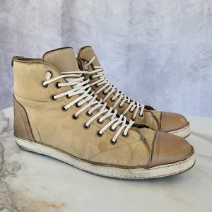 John Varvatos Artisan Double Lace Sneakers Men's Size 10 Tan - Picture 1 of 16