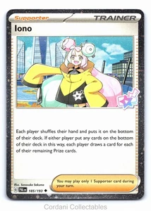 Iono 185/193 - Paldea Evolved - Cosmos Holo Pokemon Card - Near Mint - Picture 1 of 2