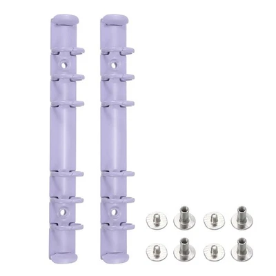 A6 Ring Binder Mechanisms, 2 Set 6-Hole Replacement Binder Planner, Purple - Image 1 of 4