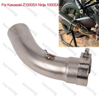 Slip on for Kawasaki Ninja 1000SX Z1000SX 2020-2024 Exhaust Mid Link Pipe Modify - Image 1 of 4