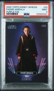 2025 Topps Disney Genesis Padme Amidala Purple Foil #20 09/15 PSA 9 MINT - Picture 1 of 2
